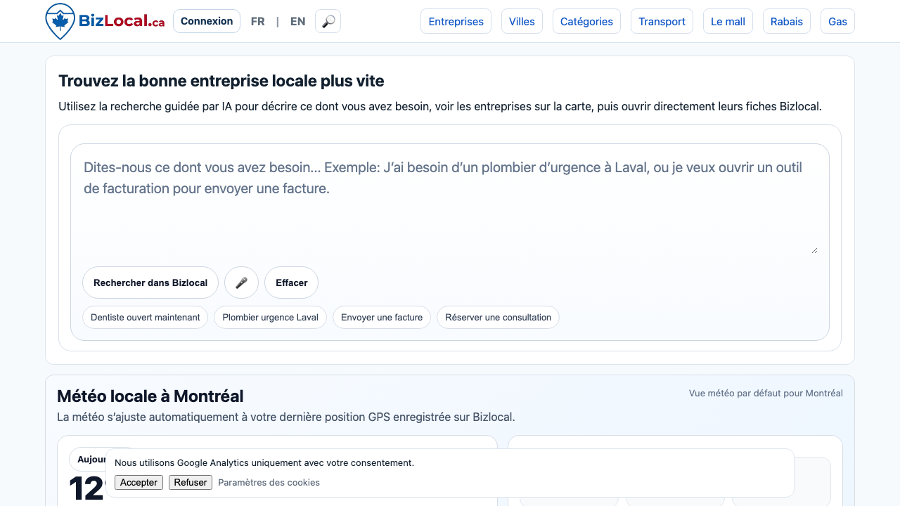 BizLocal website screenshot